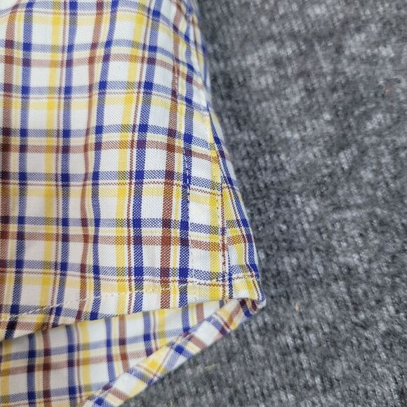 Dsquared2 Mens Button Down Shirt Size M Multicolor Plaid Silver Plaque Logo - Picture 7 of 10